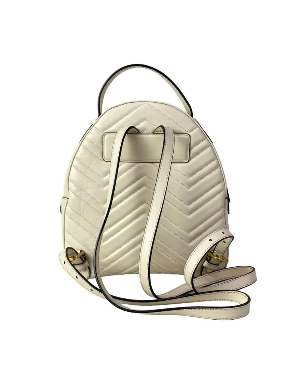 Gucci Backpack GG Marmont Ivory Leather
